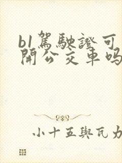 b1驾驶证可以开公交车吗