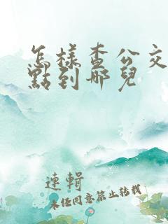 怎样查公交车几点到哪儿