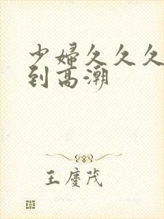 少妇久久久久久到高潮