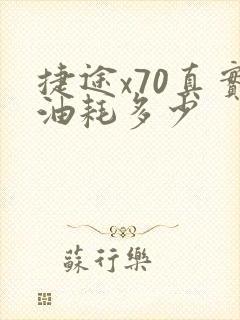 捷途x70真实油耗多少