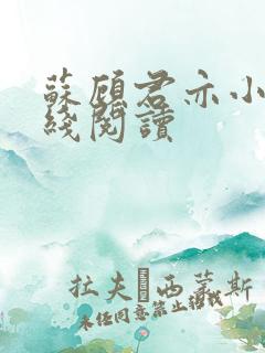 苏顾君亦小说在线阅读