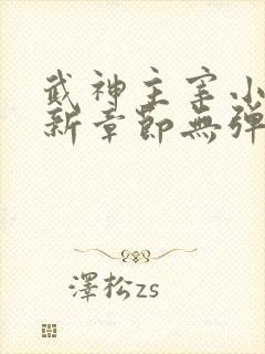 武神主宰小说最新章节无弹窗