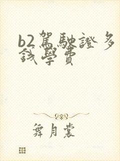 b2驾驶证多少钱学费 b2驾驶证多少钱学费