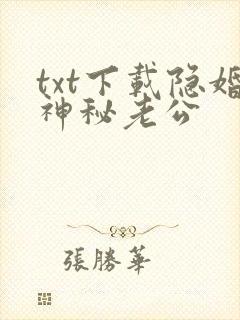 txt下载隐婚神秘老公
