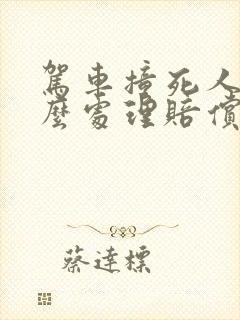驾车撞死人了怎么处理赔偿