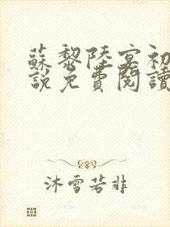 苏黎陆宴初的小说免费阅读