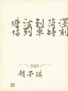 塘沽到菏泽火车站列车时刻表