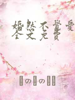 婚然不觉爱上你全文免费