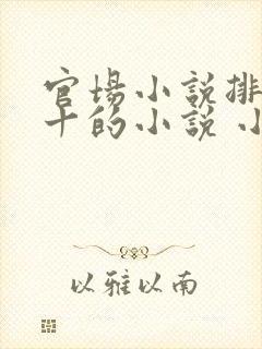 官场小说排名前十的小说 小说