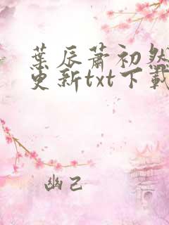 叶辰萧初然最快更新txt下载