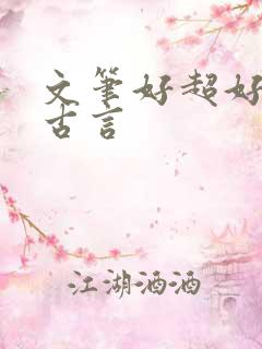 文笔好超好看的古言
