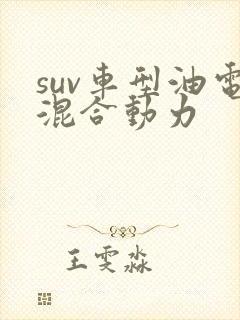 suv车型油电混合动力