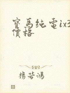 宝马纯电ix3价格