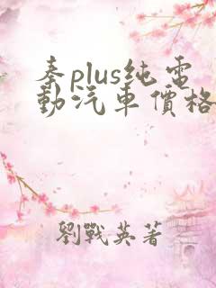 秦plus纯电动汽车价格