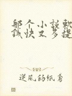 那个小说软件赚钱快又多提现快 那个小说软件赚钱快又多提现快