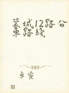 蒙城12路公交车路线