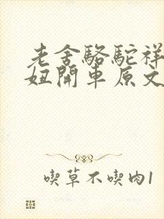老舍骆驼祥子虎妞开车原文