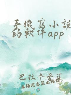 手机写小说赚钱的软件app