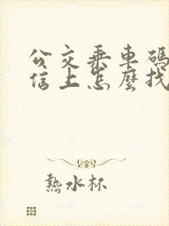 公交乘车码在微信上怎么找