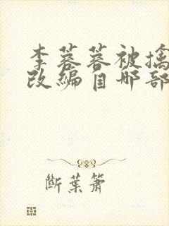 李蓉蓉被擒小说改编自哪部小说