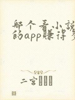 哪个看小说赚钱的app赚得多 哪个看小说赚钱的app赚得多