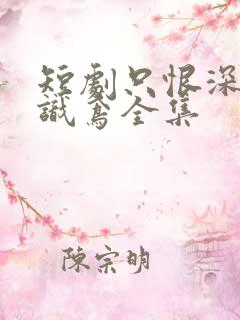 短剧只恨深情不识鸢全集
