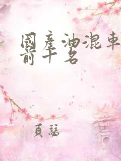 国产油混车排名前十名 国产油混车排名前十名