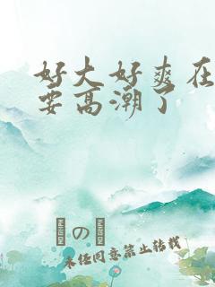 好大好爽在快点要高潮了