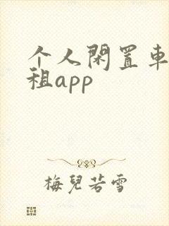 个人闲置车辆出租app