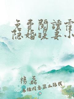 免费阅读霍爷的隐婚暖妻小说
