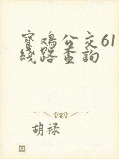 宝鸡公交61路线路查询