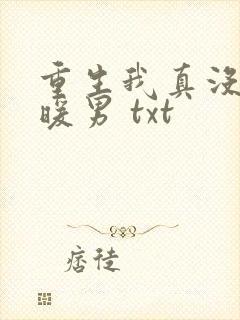 重生我真没想当暖男 txt