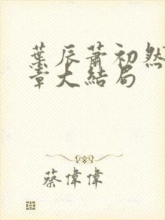 叶辰萧初然最新章大结局