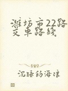 潍坊市22路公交车路线
