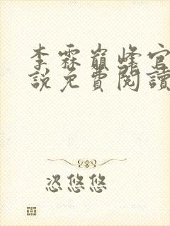 李霖巅峰官场小说免费阅读
