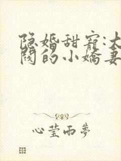 隐婚甜宠:大财阀的小娇妻