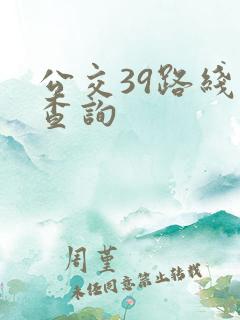 公交39路线路查询