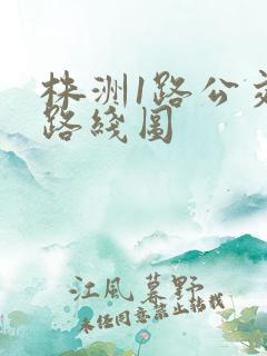 株洲1路公交车路线图