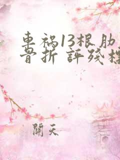 车祸13根肋骨骨折 评残标准