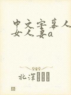 中文字幕人妻熟女人妻a