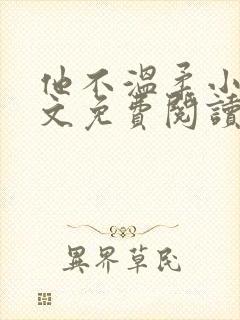 他不温柔小说全文免费阅读无弹窗