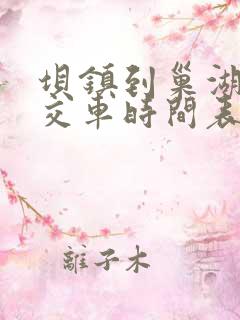 坝镇到巢湖的公交车时间表最新