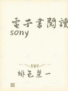 电子书阅读器 sony