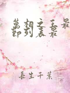 万相之王最新章节列表最