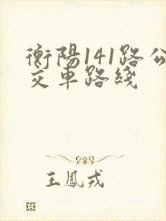 衡阳141路公交车路线