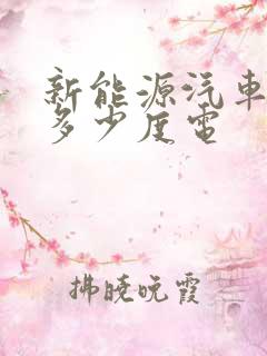 新能源汽车能存多少度电