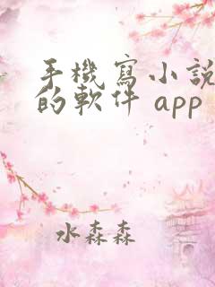 手机写小说赚钱的软件 app