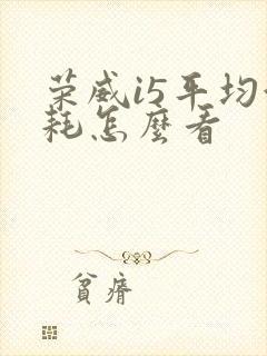 荣威i5平均油耗怎么看