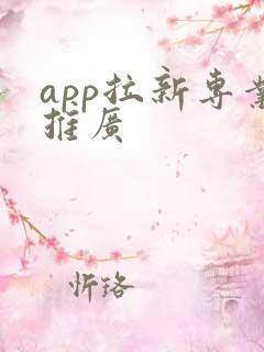 app拉新专业推广