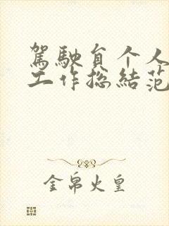 驾驶员个人年终工作总结范文新整理